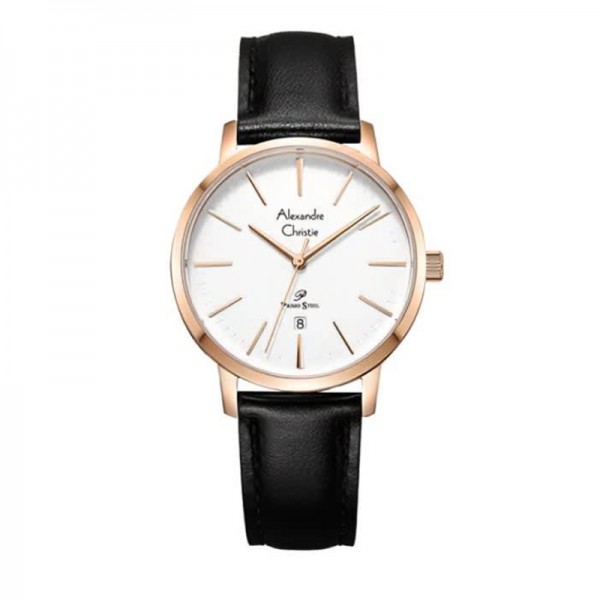 Alexandre Christie AC 1028 Rosegold White Lady Leather LDLRGSL